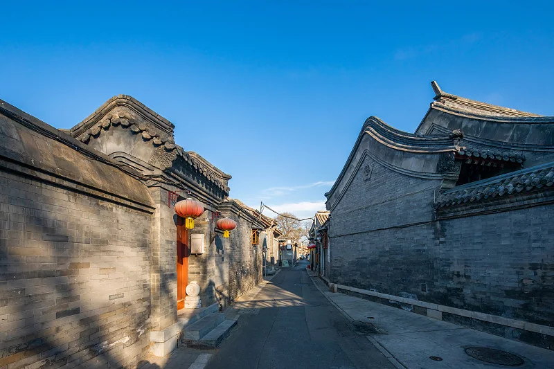 Traditional Beijing hutong lane