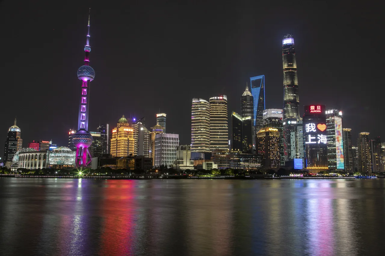 Shanghai Bund skyline along the Huangpu River