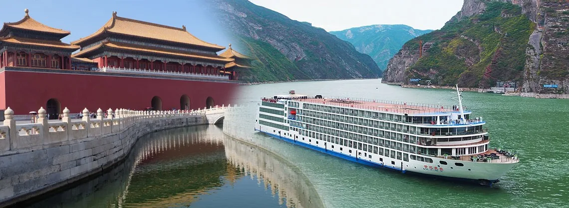 Yangtze cruise and China city route scenery