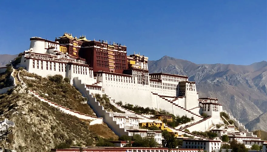 Potala Palace and Lhasa city scenery