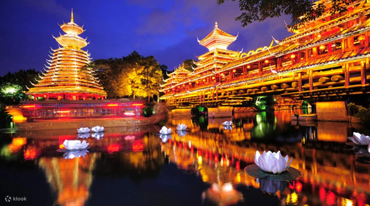 China cultural village and landmark scenery