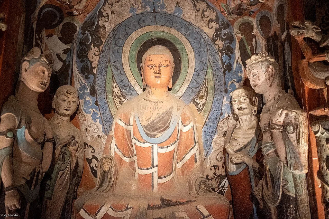 Mogao Caves grotto openings near Dunhuang